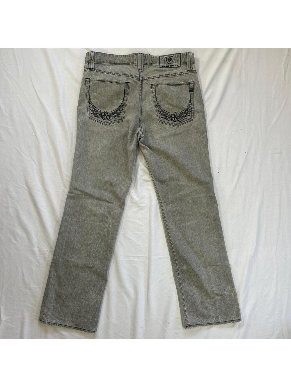 Rock and Republic Men's Grey and Black Jeans